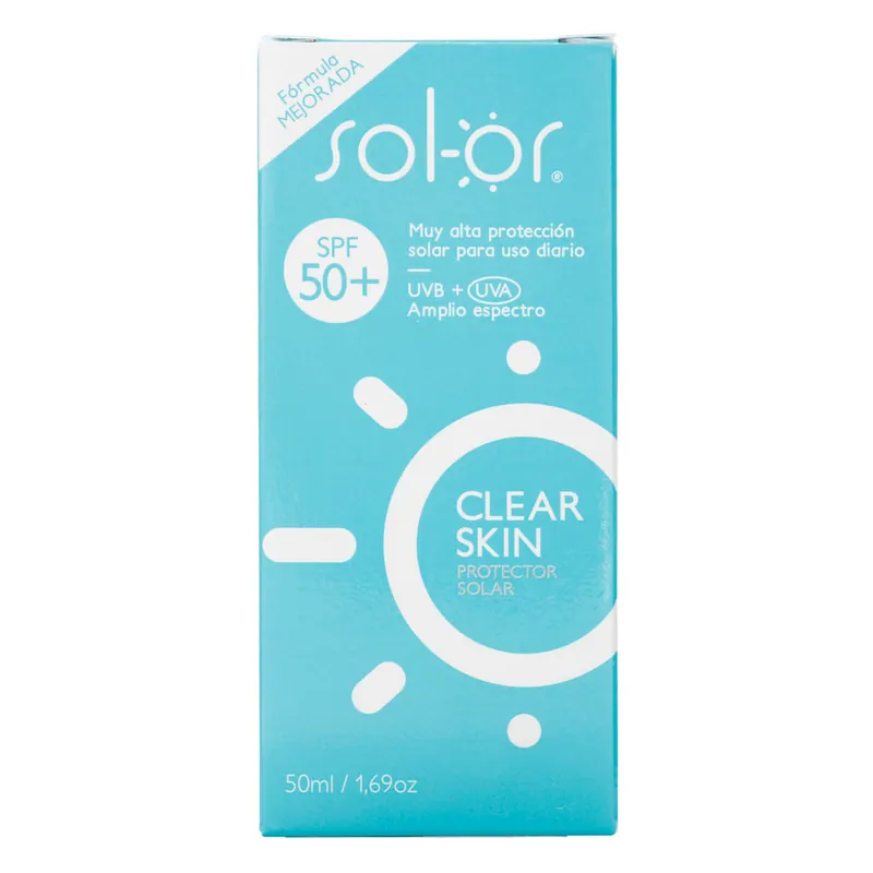 Bloq Sol-Or Clear Skin frasco 50 mL