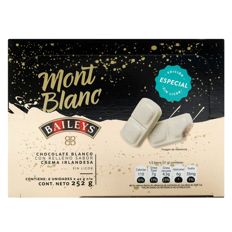 Chocolate Blanco Montblanc Baileys 6 unidades