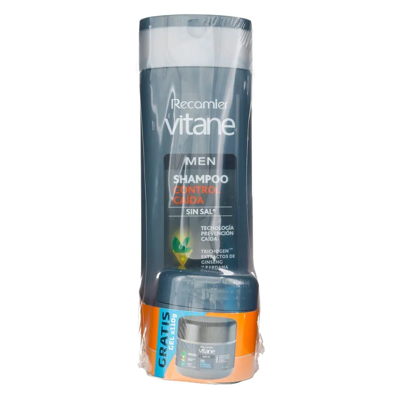 Champú Vitane Men Cont 400 mL + Gel 110 mL