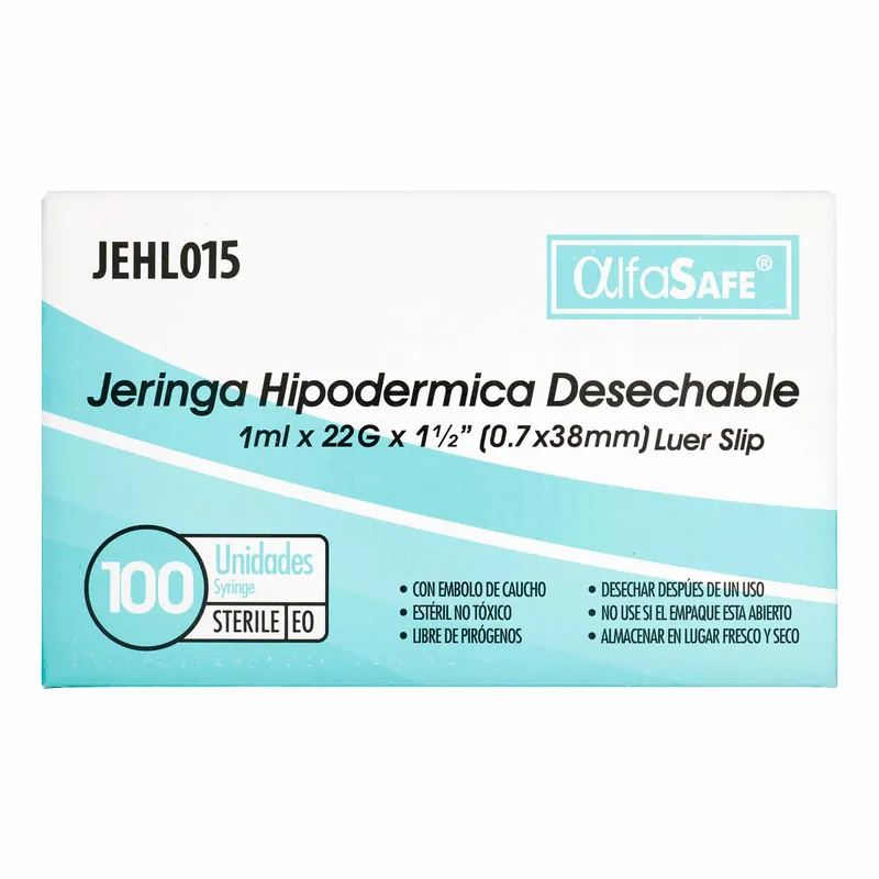 Jer Alfa Hipo 3p 1 mL 22 g x 1 1/2 100und