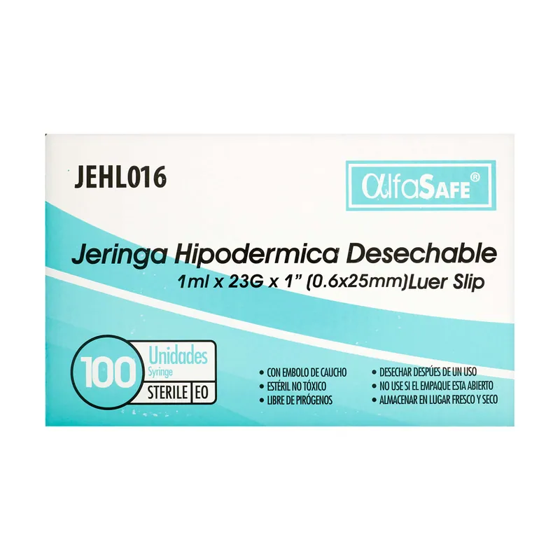 Jer Alfa Hipo 3p 1 mL 23 g x 1 100 unidades