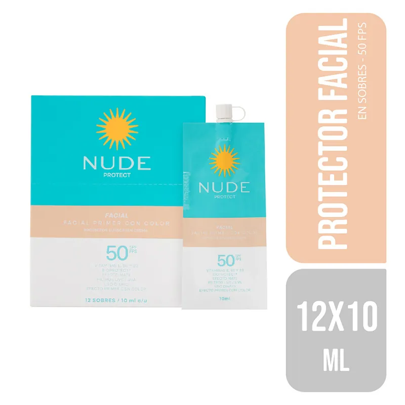 Prot Nude Facial P Co Fps50 12 sobres 10 mL