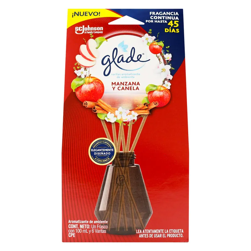 Amb Glade Manz Canel 100 mL x 6 Varitas