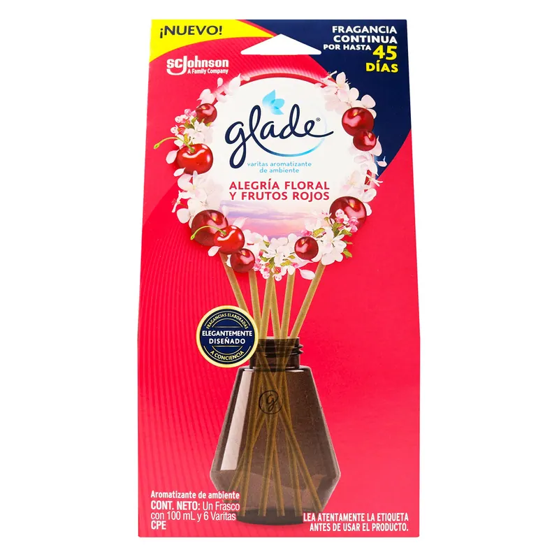 Amb Glade Aleg Frut Roj 100 mL x 6 Varit