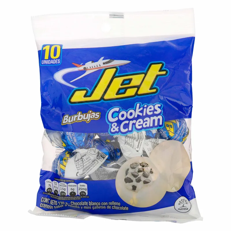 Chocolat Jet Burb Cyc Blan 135 g 10unds
