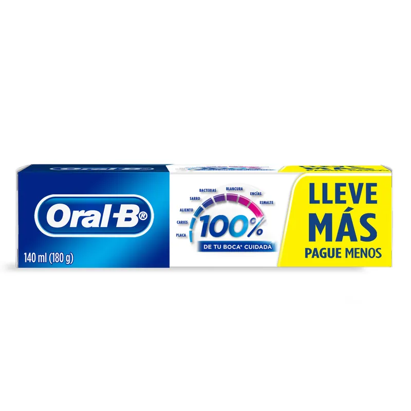 Crema Dental Oral B 100% 140 mL