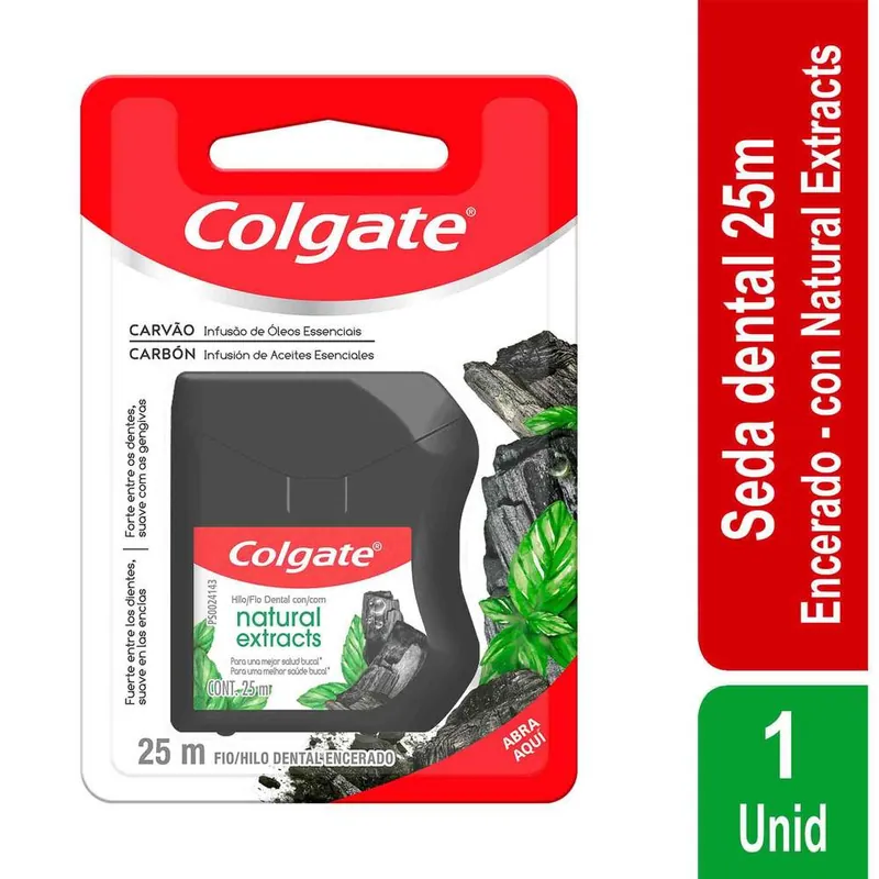 Hilo Dent Colgate Nat Ext Carbon 25 Mts