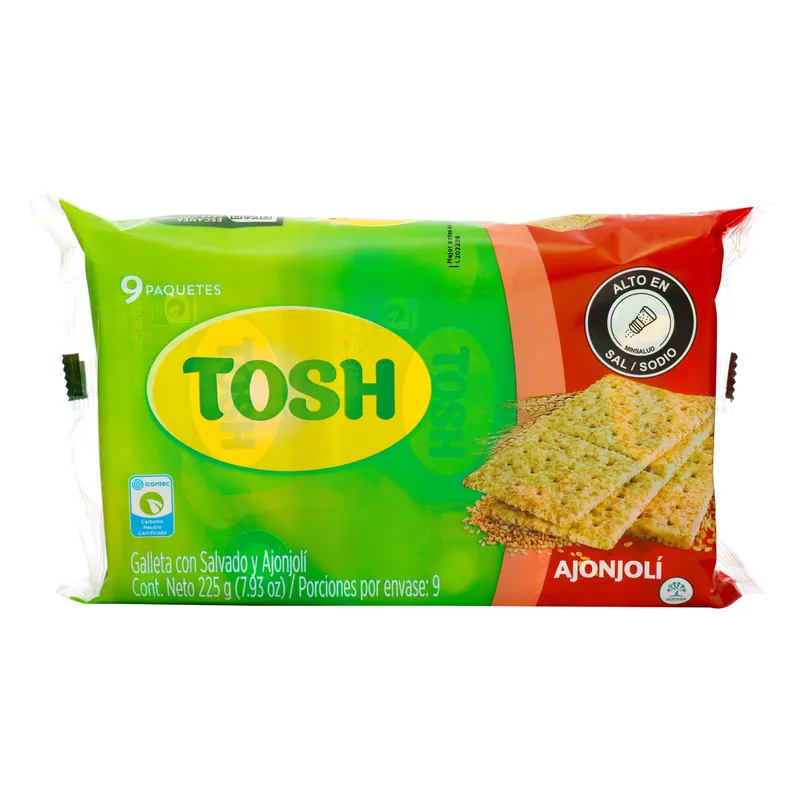 Galletas Tosh Ajonjoli Fit 225 g 9 unidades
