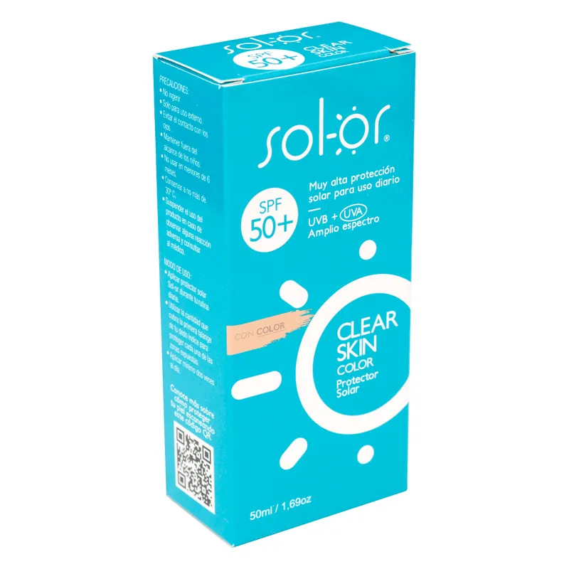 Prot Sol-Or Clear Sk Color Spf50+ 50 mL