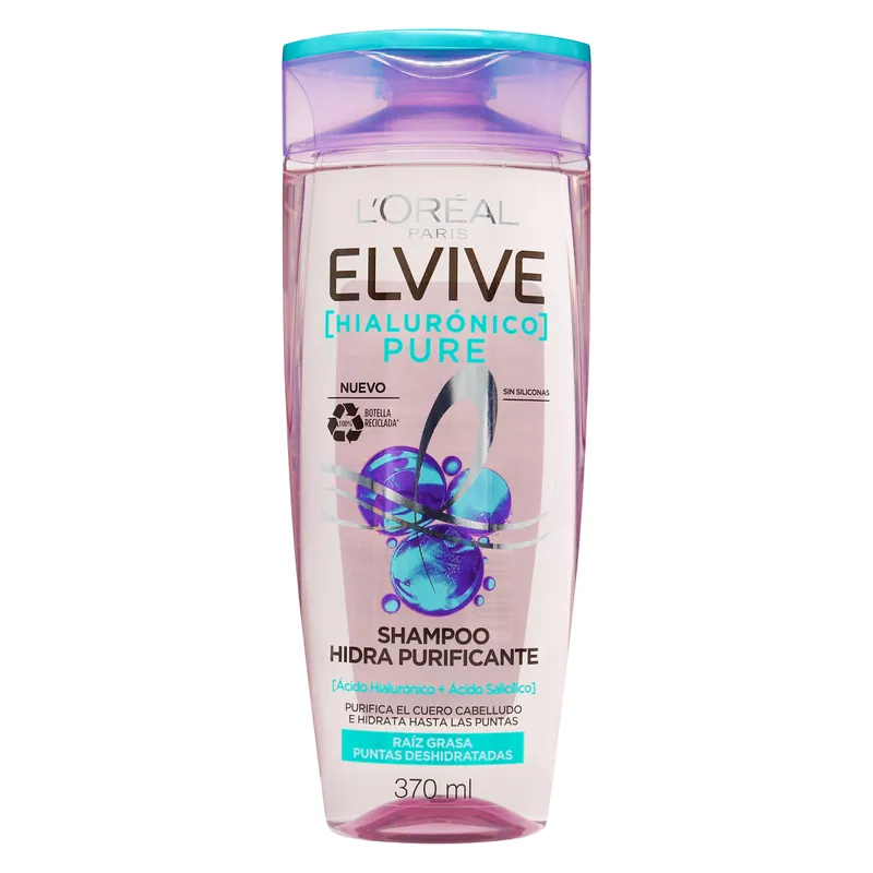 Champú Elvive Hidra hialurónico Pure 370 mL