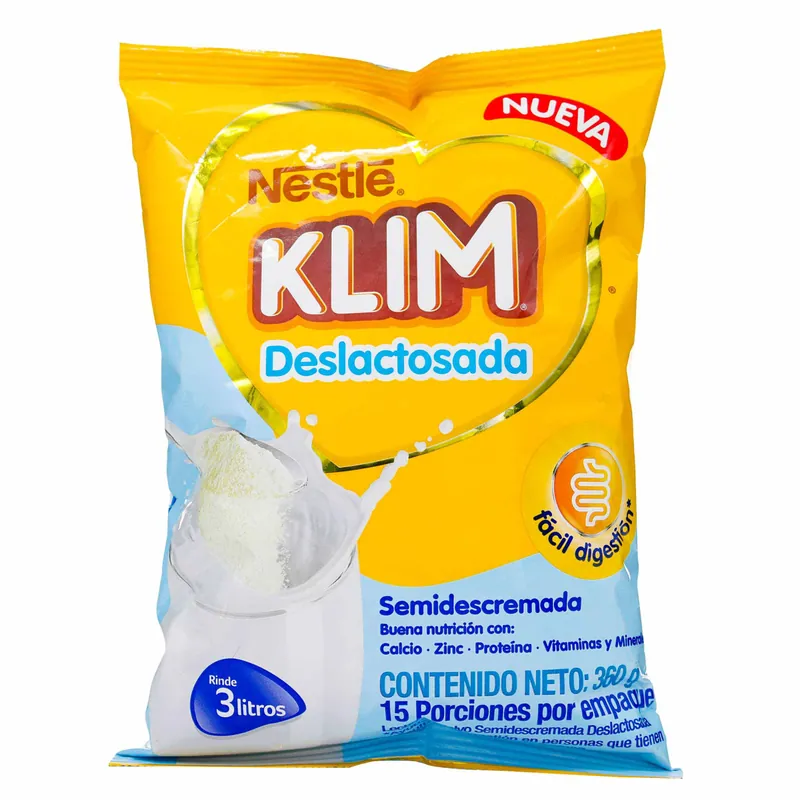 Leche Klim Deslactosada Semidescre 360 g