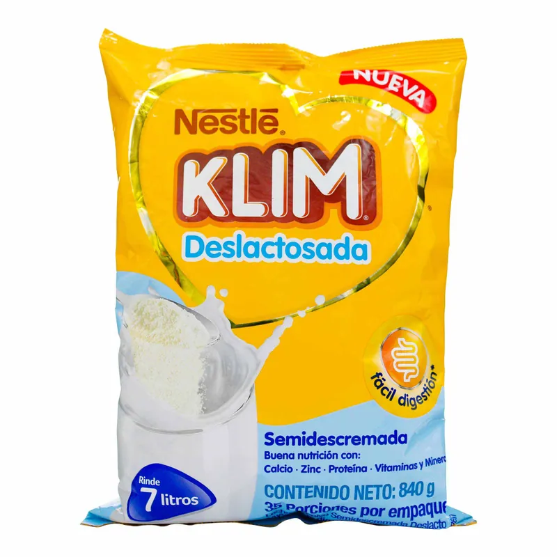 Leche Klim Deslactosada Semidescre 840 g