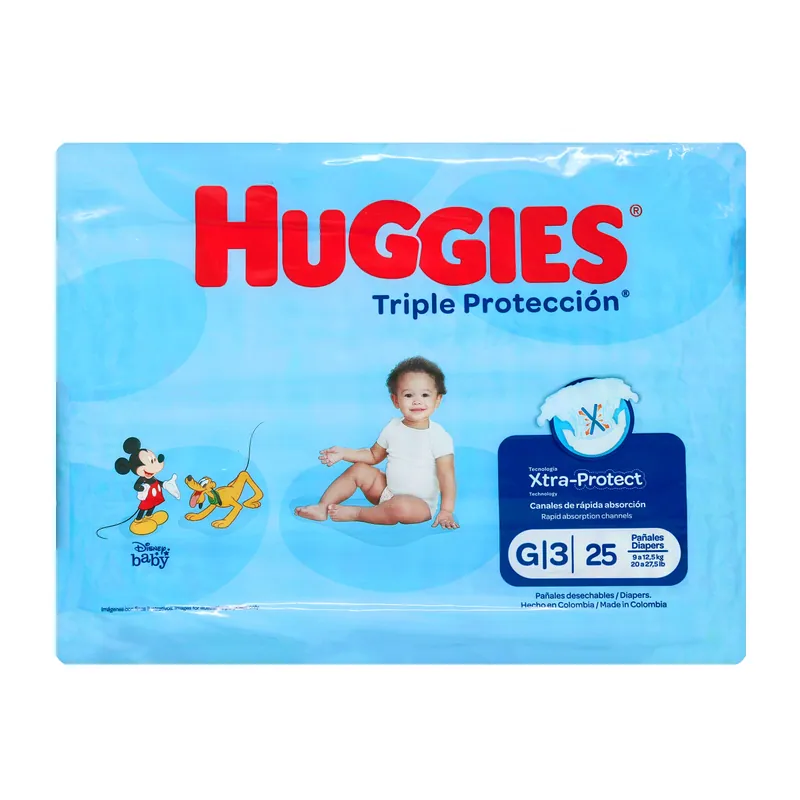 Pan Huggies Tri protección Et g 25 unidades