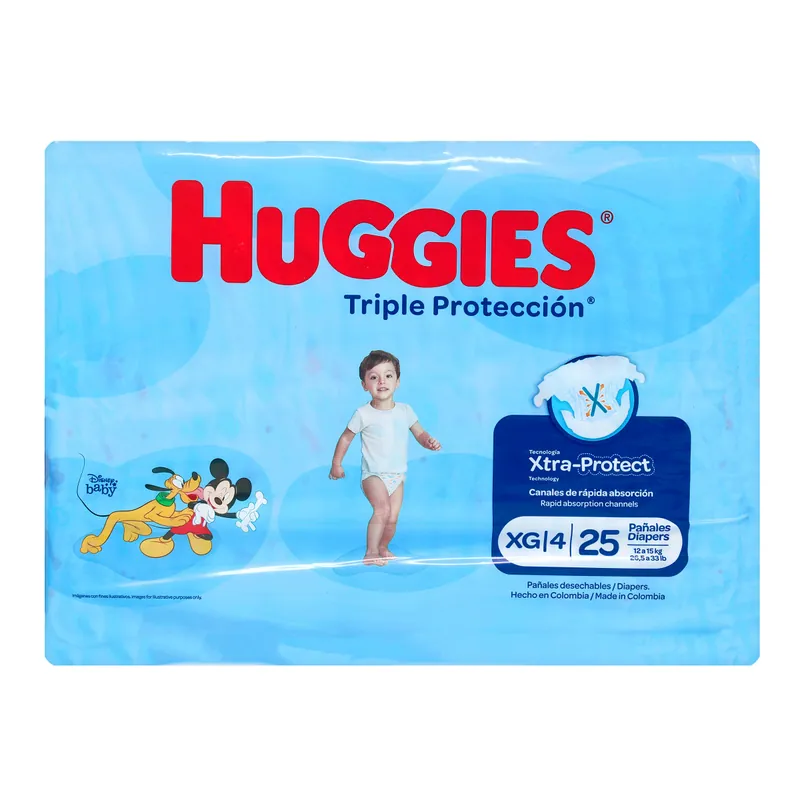 Pan Huggies Tri protección Et Xg 25 unidades