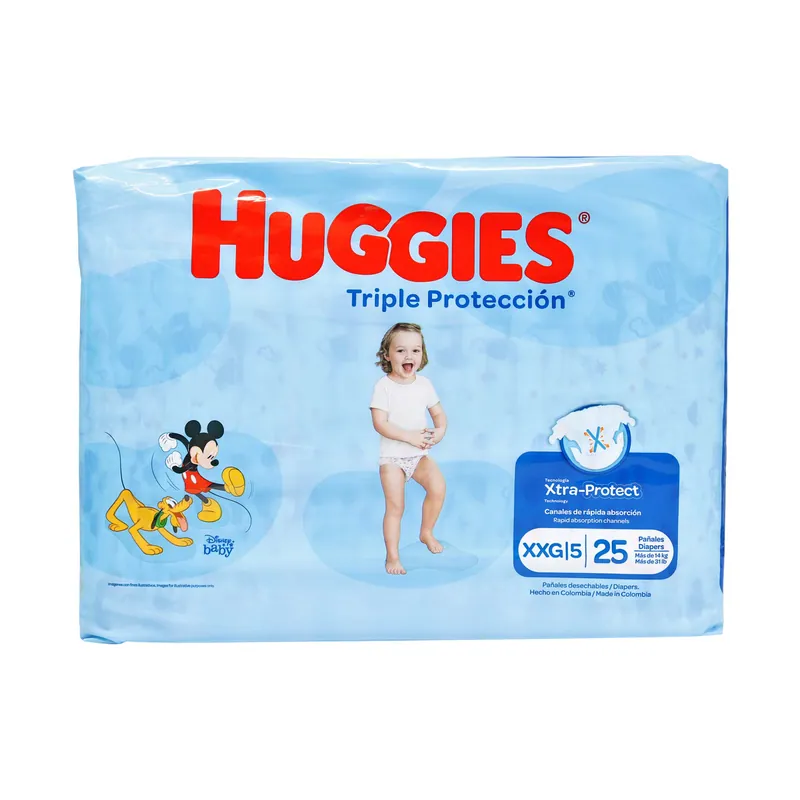 Pan Huggies Tri protección Et Xxg 25 unidades