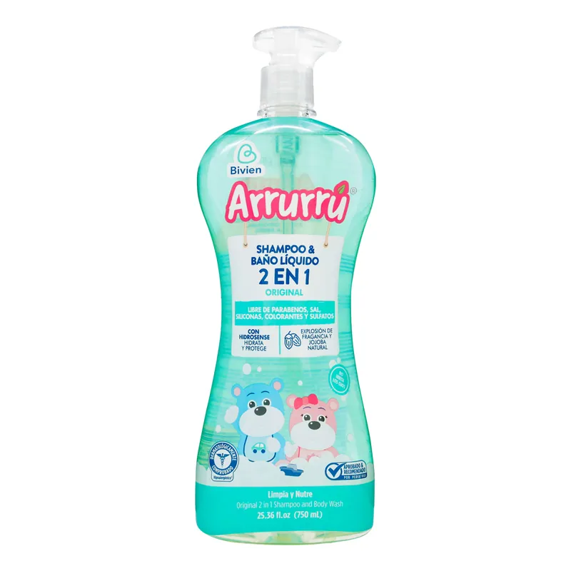 Champú y baño líquido 2en1 Arrurru Orig 750 mL