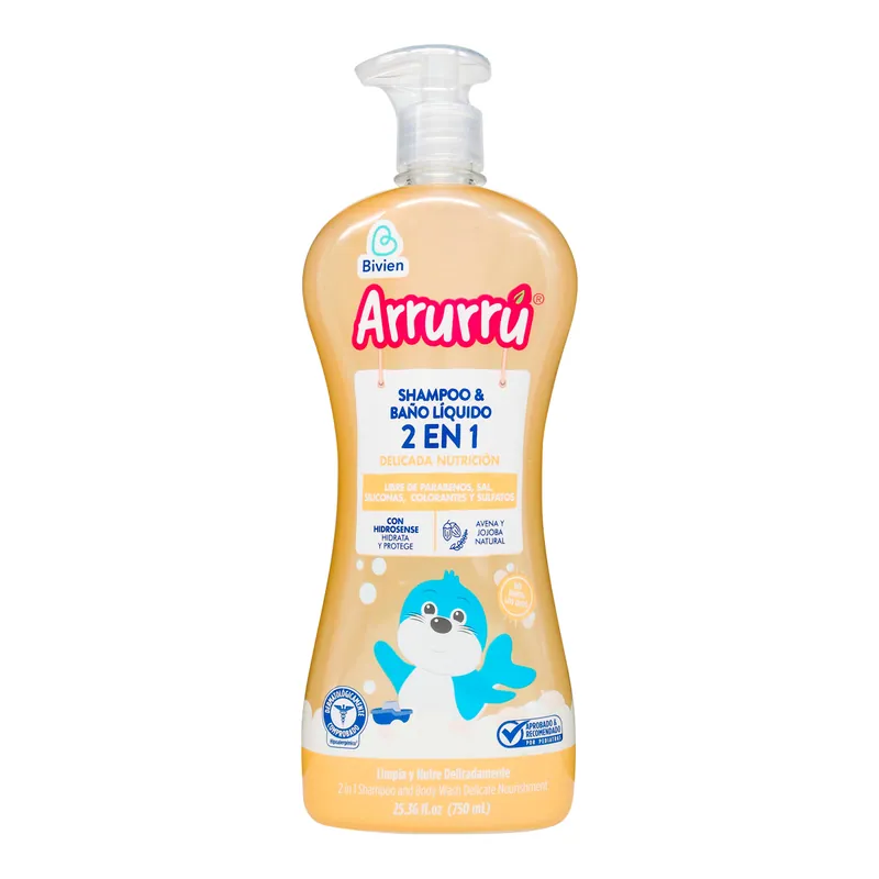 Champú y baño líquido 2en1 Arru del Nut 750 mL