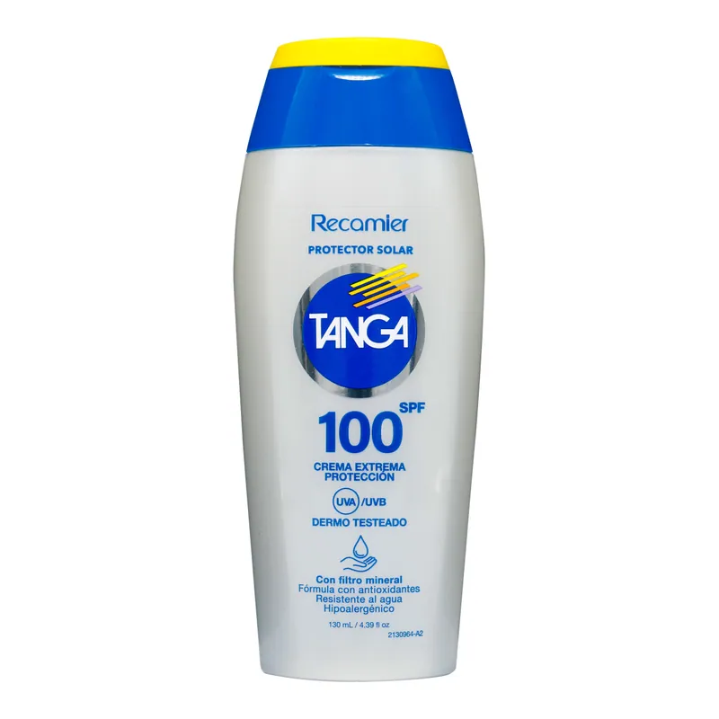 Bloq Tanga Spf 100 Adultos crema 130 mL