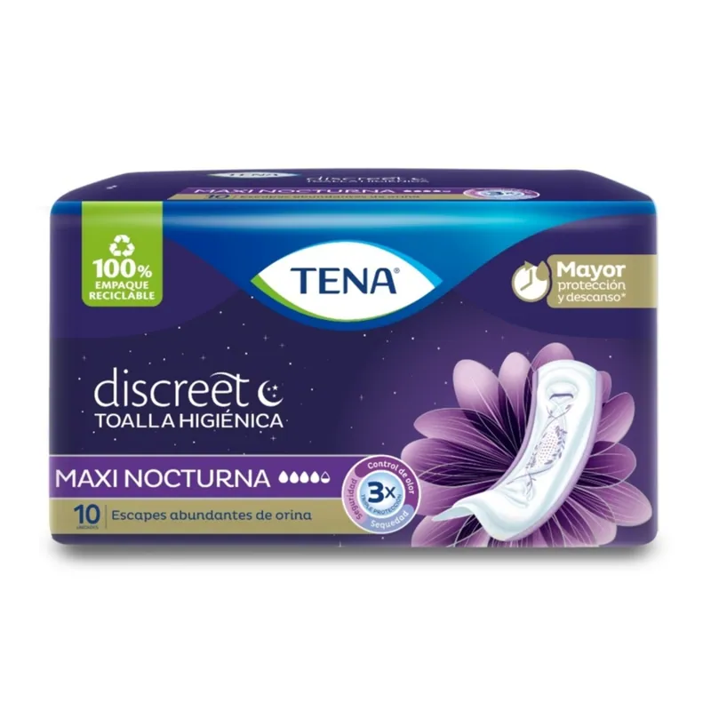 Toa Tena Discreet Maxi Night 10 unidades