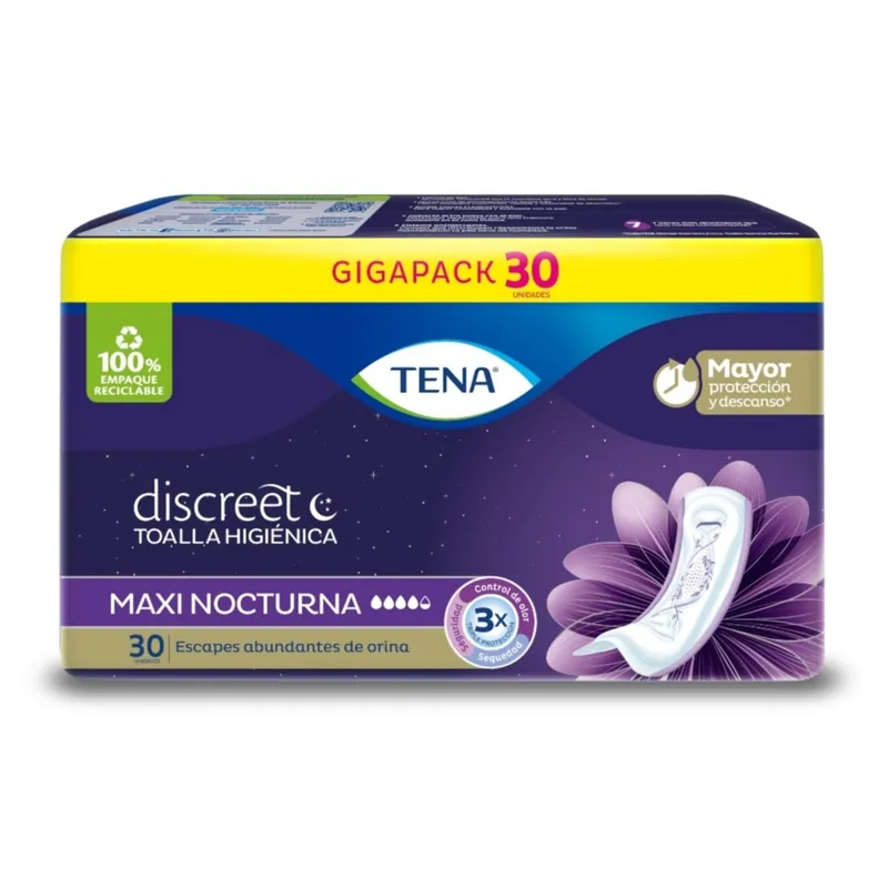 Toa Tena Discreet Maxi Night 30 unidades