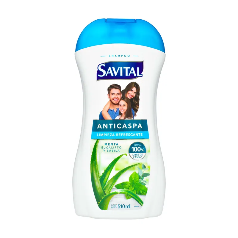 Champú Savital Anticaspa Menta Eucal 510 mL