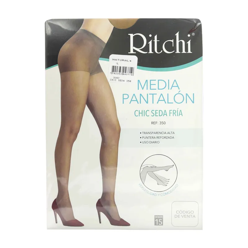 Medias Pant Ritchi Chic Seda Natural L