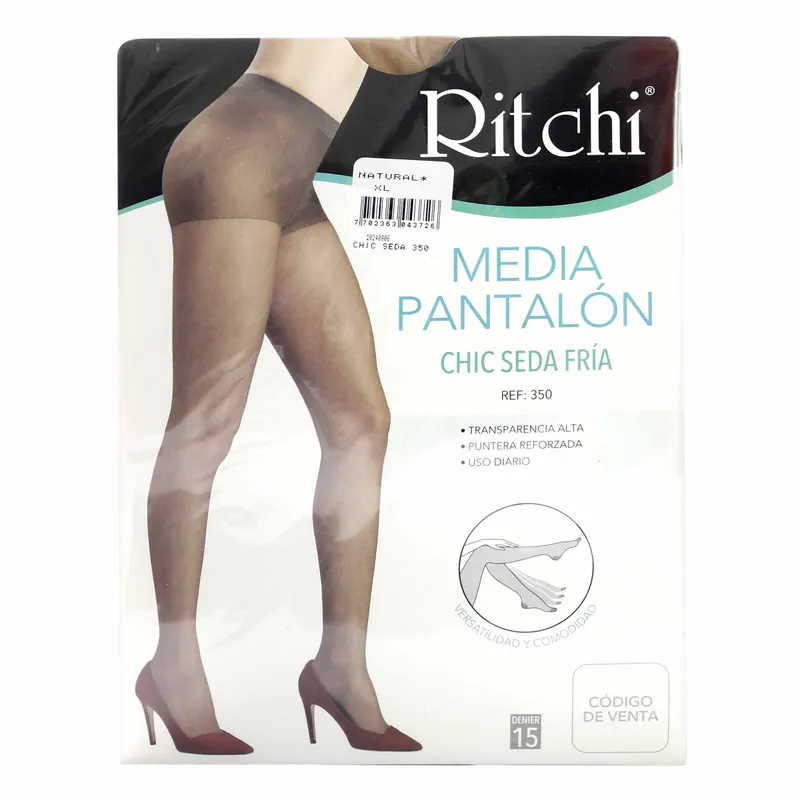 Medias Pant Ritchi Chic Seda Natural Xl