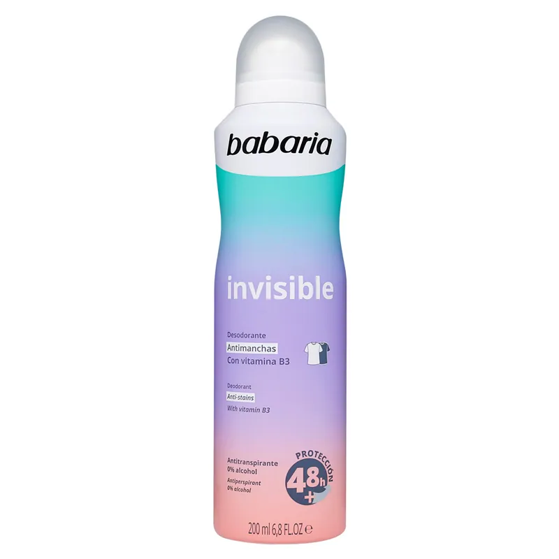 Desodorante Spray Babaria Invisible Vit B3 200 mL