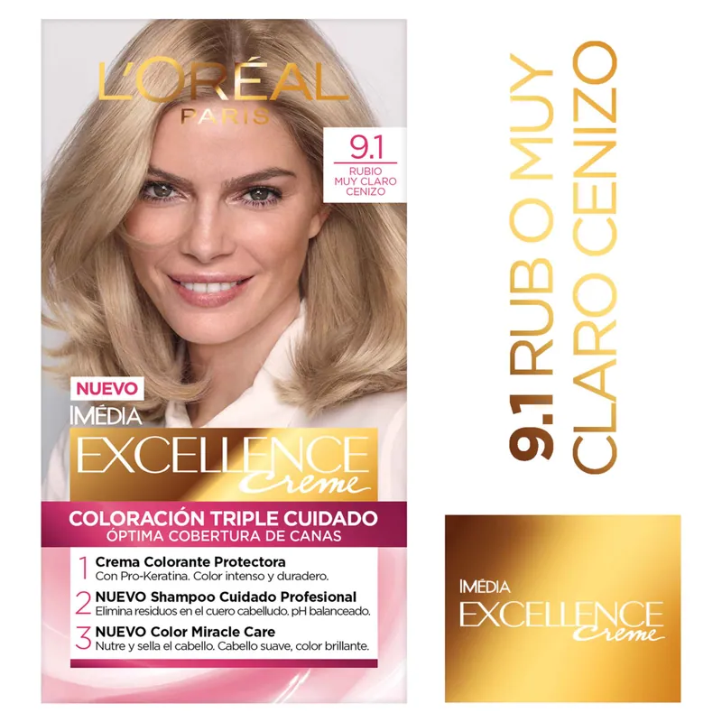 Excellence Creme Kit 9.1 R Claro Cenizo