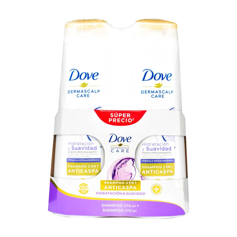 Champú Dove Hidratac Suavidad 370 mL P E