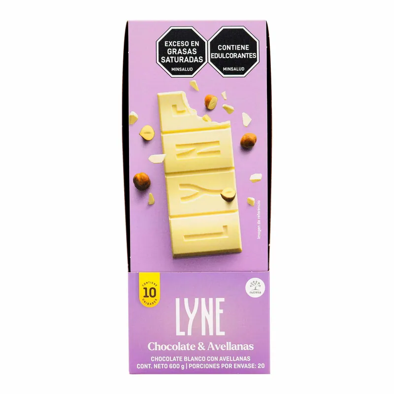 Chocolat Lyne Blanca Avellana 60 g 10unds