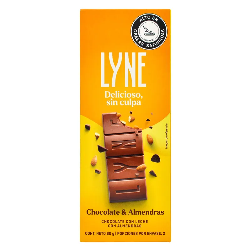 Chocolatina Lyne Almendras 60 g 10 unidades