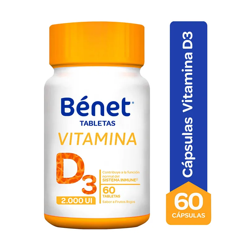 Vitamina D3 2000 UI Benet 60 tabletas