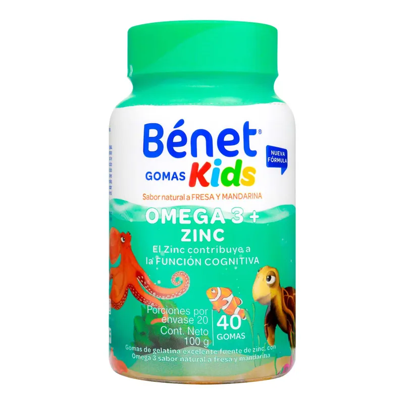 Gomas Benet Kids Omega Zinc 100 g 40 unidades