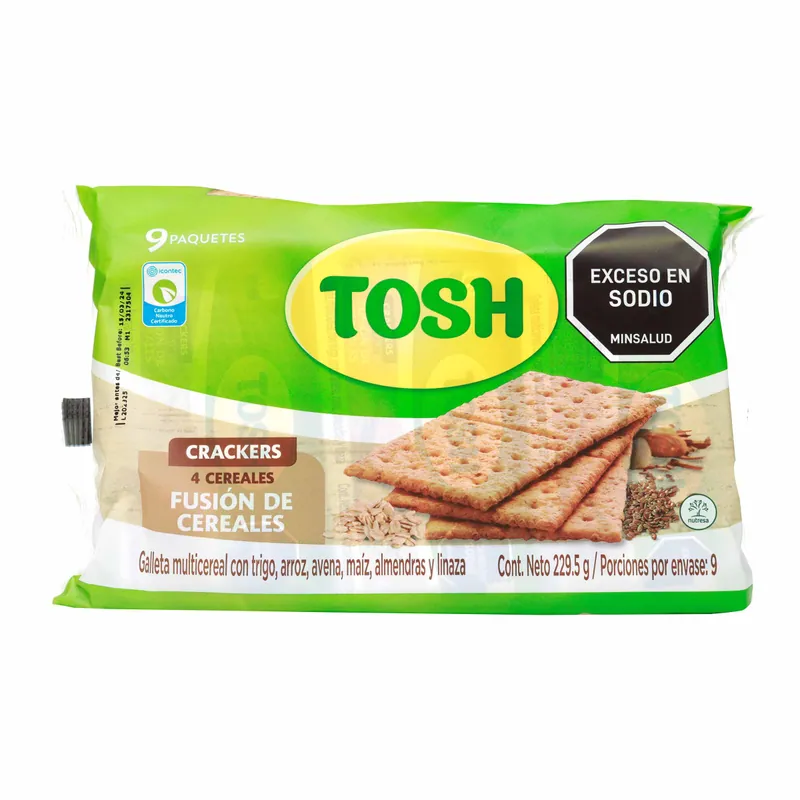 Galletas Tosh fusión Cereal Fit 9 unidades
