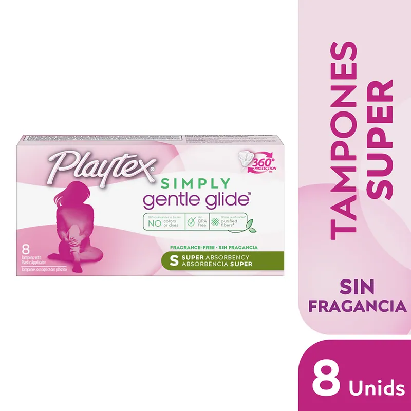 Tamp Playtex Simply g Glide Super 8 unidades