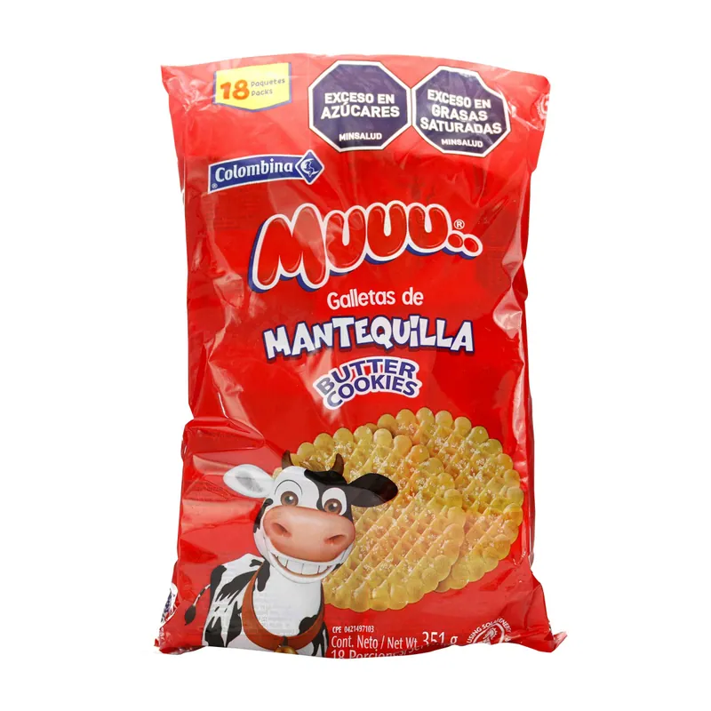 Galletas Muuu Mantequilla Bolsa 18 unidades