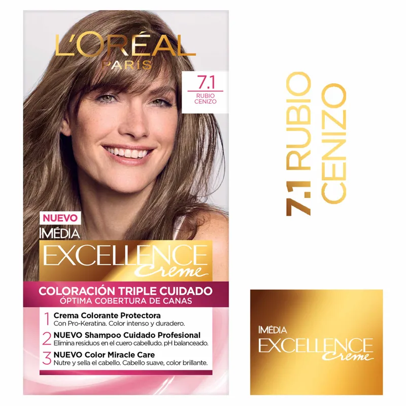 Excellence Creme Kit 7.1 Rubio Cenizo