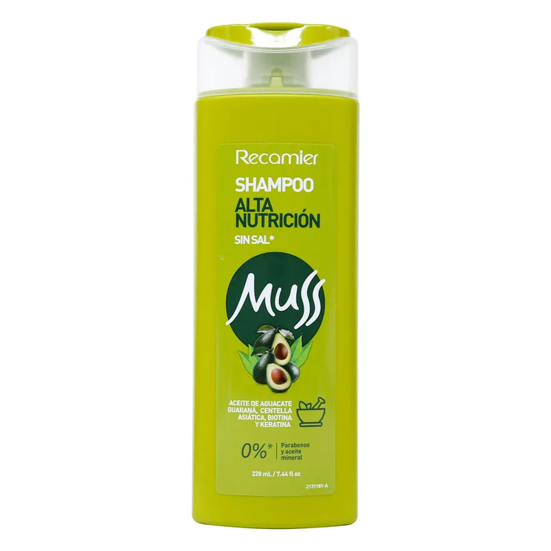 Champú Muss Alta nutrición sin Sal 220 mL