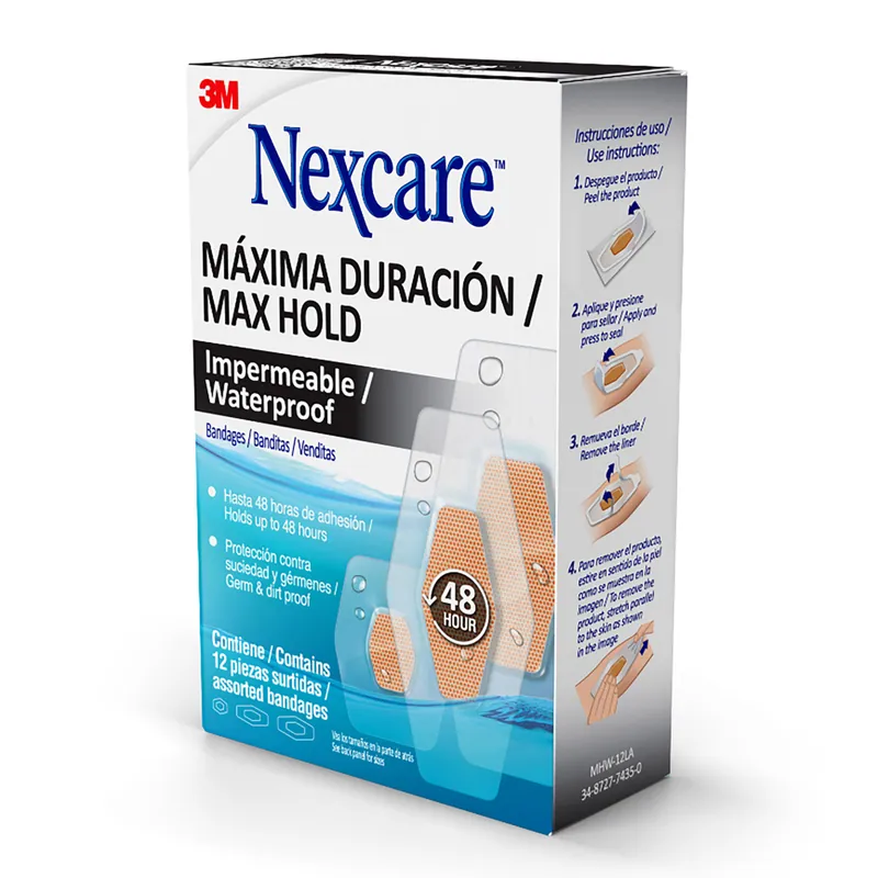 Banditas Nexcare Max Hold 12 unidades