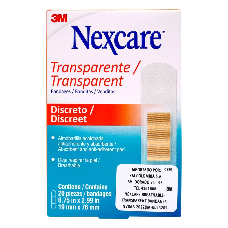 Banditas Nexcare Transparente 20 unidades