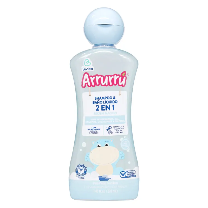 Champú y baño 2en1 Arrurru recubiertas Nacido 220 mL