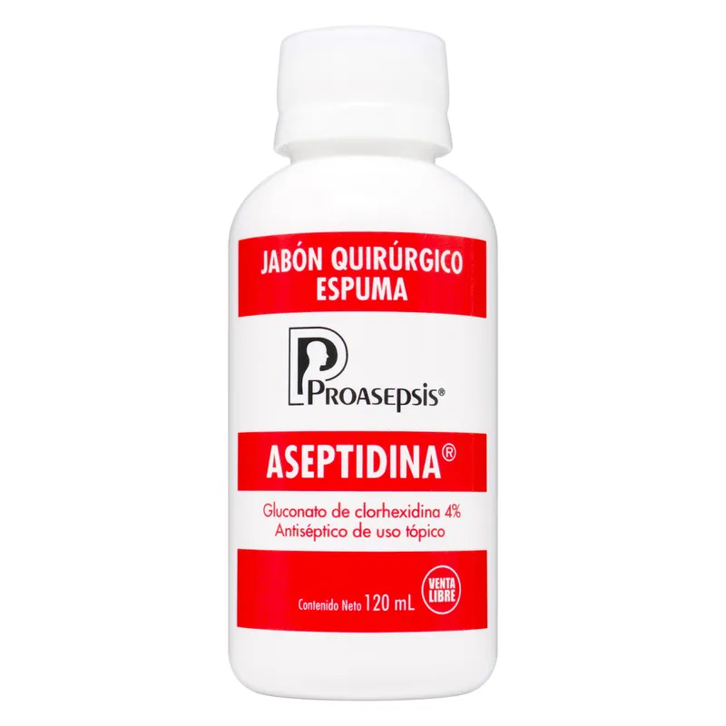 Aseptidina Jabón Quirur Clorhexidina 120 mL
