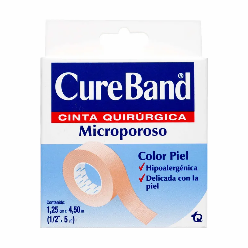Cure Band Microporoso Color Piel 1/2x5yd