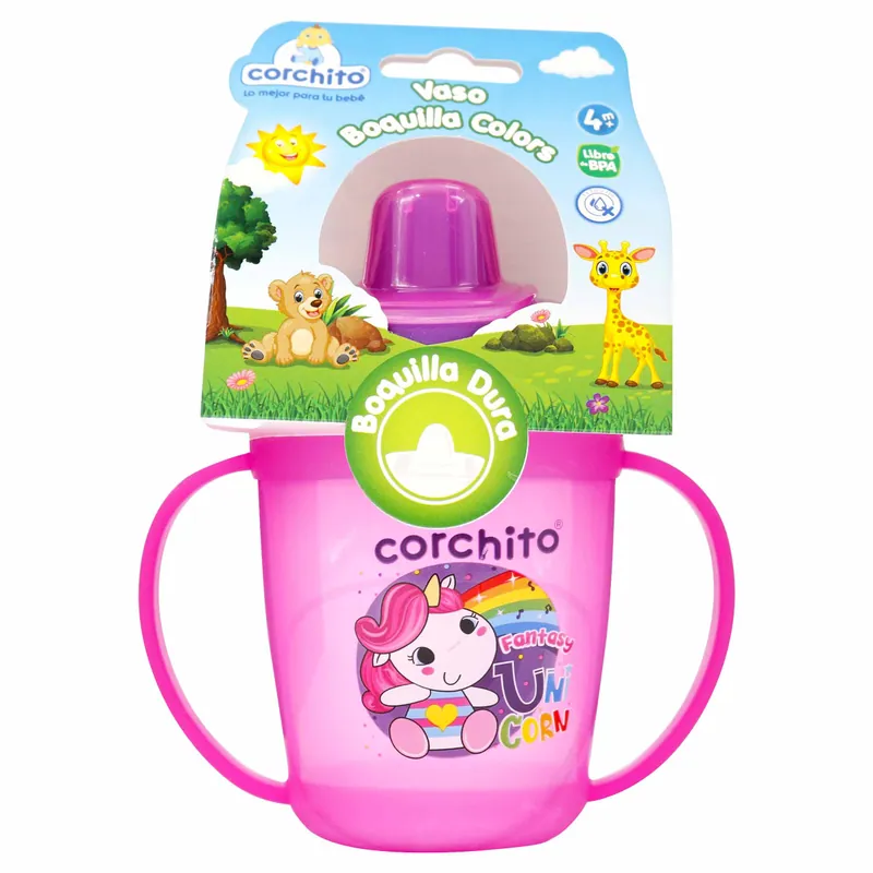 Vaso Boquilla Dura Colors Corchito 9 Oz
