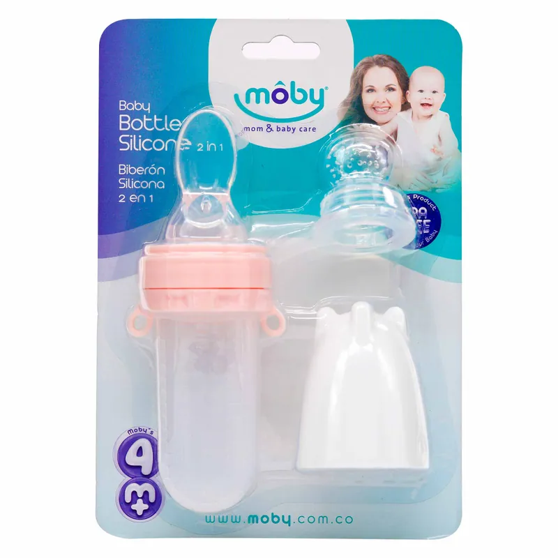 Biberon Silicona 2 en 1 Moby 1 Oz