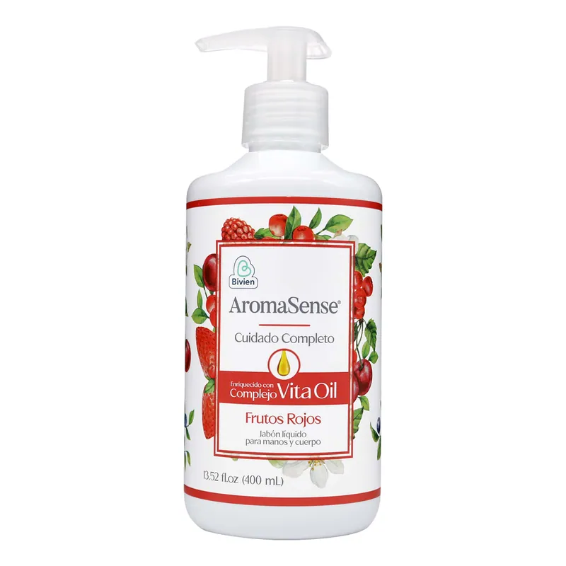 Jabón líquido Aromasense Frutos Rojos 400 mL