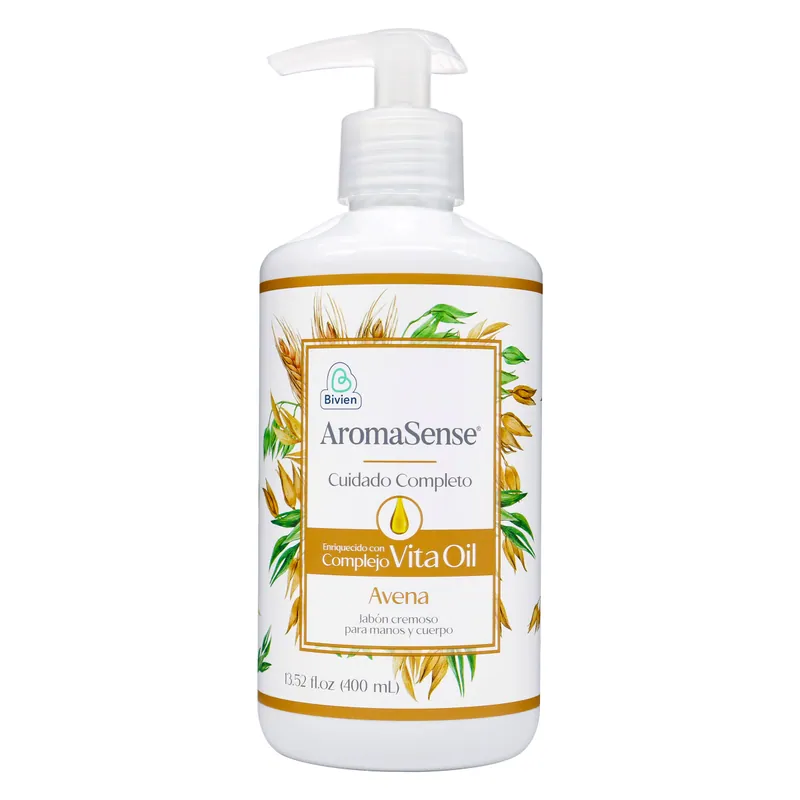 Jabón Cremoso Aromasense Avena 400 mL