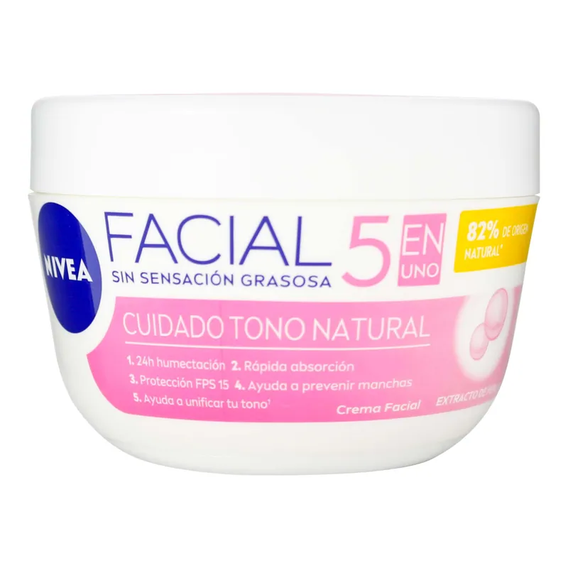 Crema Nivea Facial Cuidado To Nat 200 mL