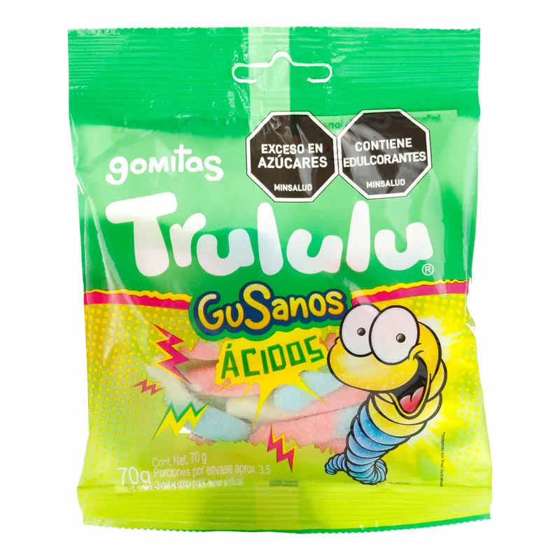 Gomas Trululu Gusanos Aci Bolsa 70 g